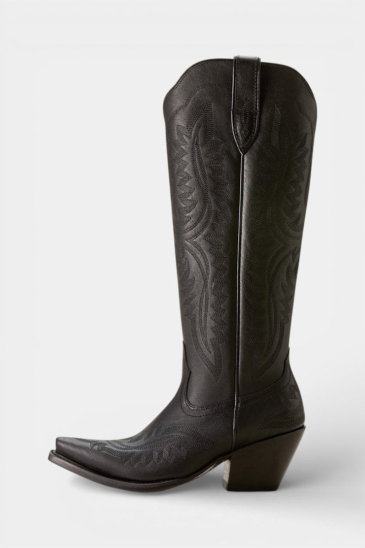 Zélie Bottes Western Vintage Brodées à Bout Pointu