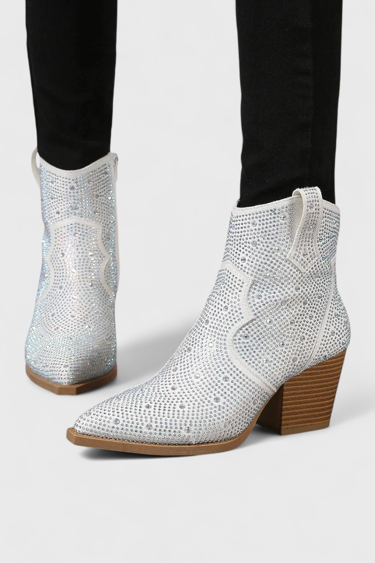 Berenice Bottes Patchwork à Fermeture Éclair et Semelle Robuste