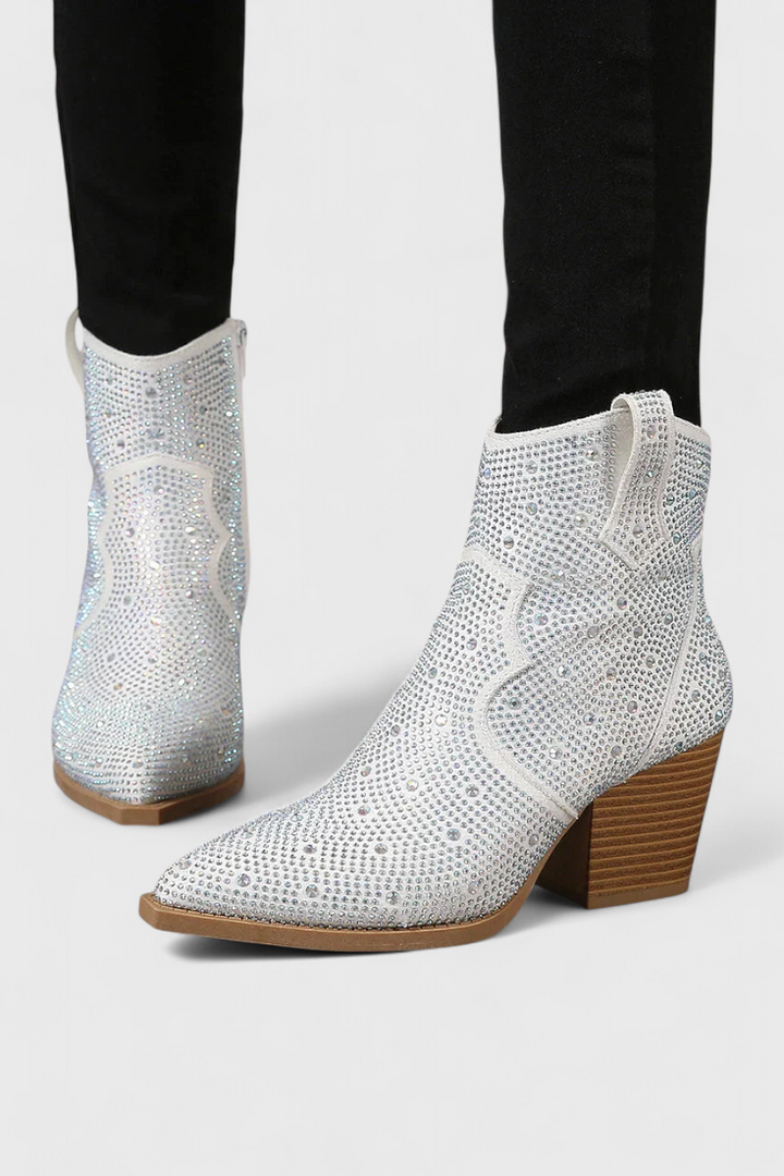 Berenice Bottes Patchwork à Fermeture Éclair et Semelle Robuste