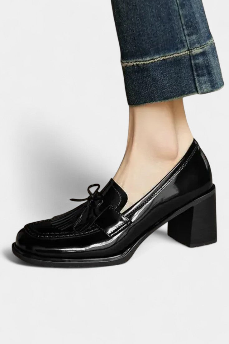 Dorothy Mary Janes à Franges et Talon Bloc Élégant