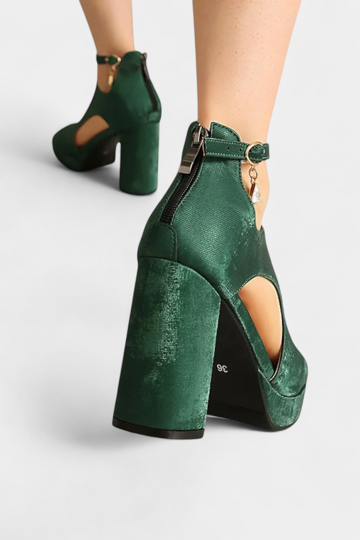 Lopez Talons Épais Multicolores au Design Audacieux