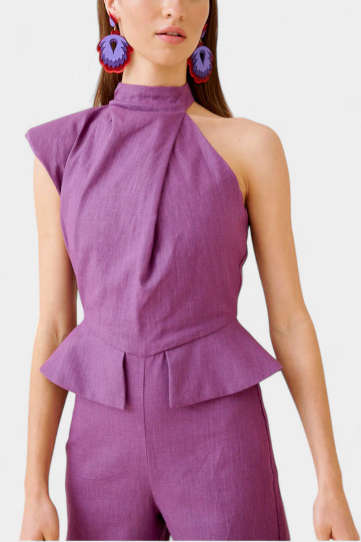 Nerida Combinaison Asymétrique en Lin et Coton