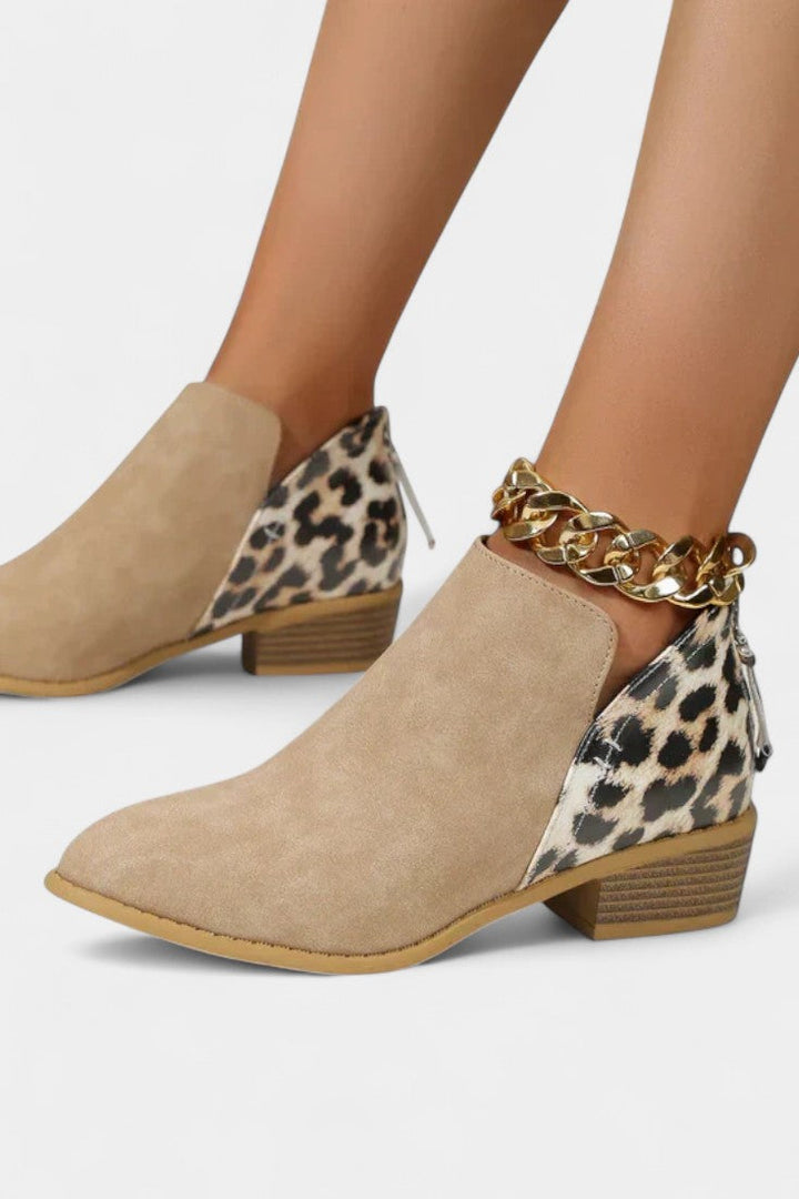 Janicee Bottes Orthopédiques Léopard à Style Audacieux