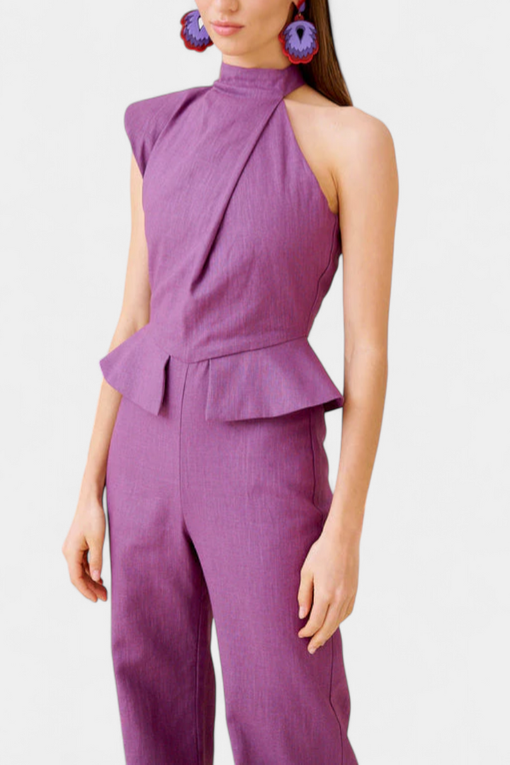 Nerida Combinaison Asymétrique en Lin et Coton