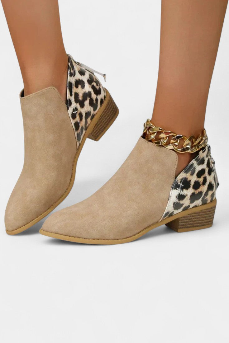 Janicee Bottes Orthopédiques Léopard à Style Audacieux