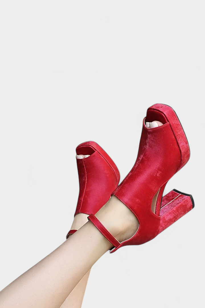 Lopez Talons Épais Multicolores au Design Audacieux