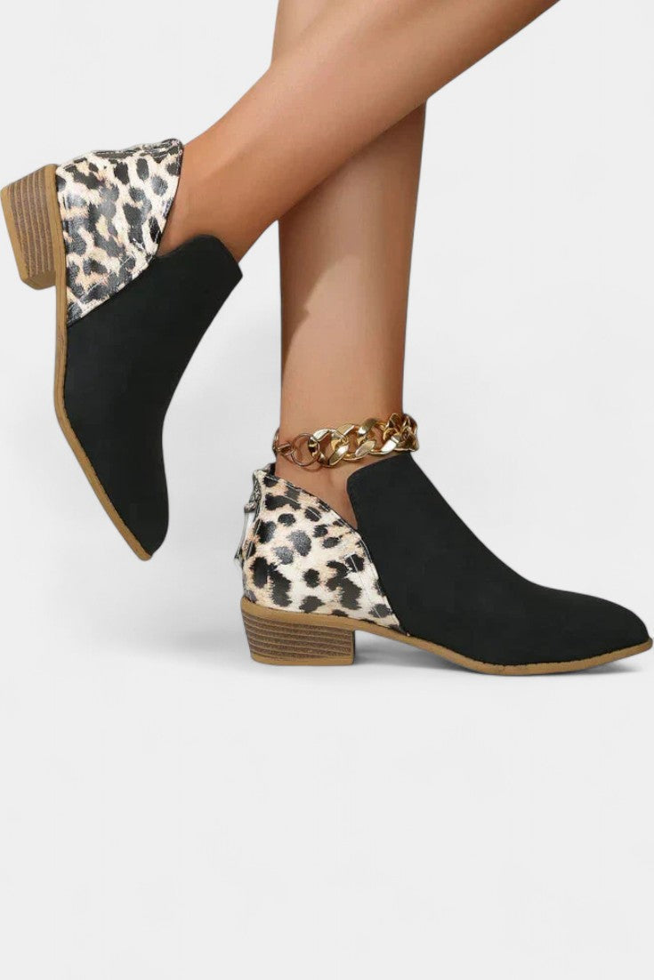 Janicee Bottes Orthopédiques Léopard à Style Audacieux