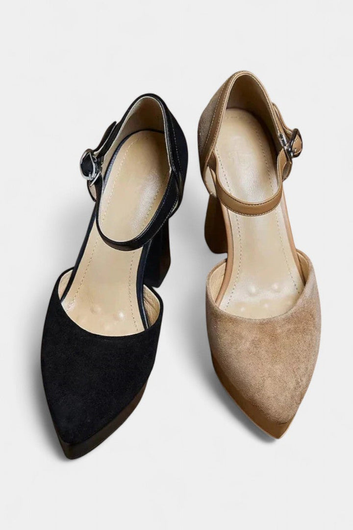 Celeste Mary Janes à Plateforme et Talon Bloc Élégant