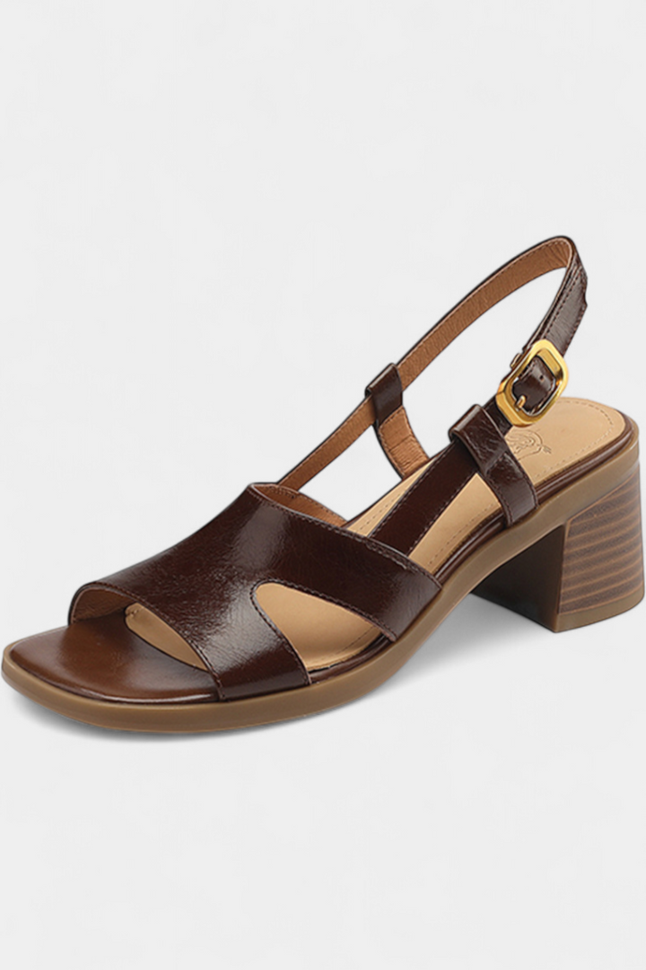 Milie Sandales à Talon Bloc et Brides Fines