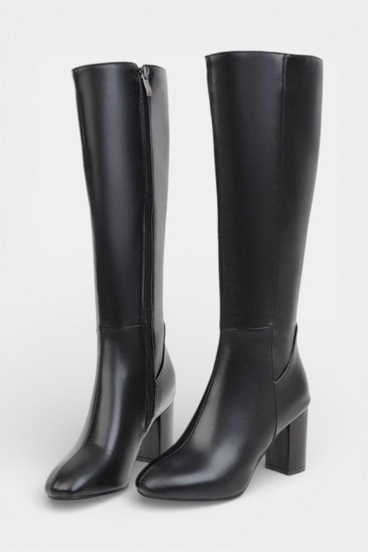 Querida Bottes Élégantes à Zip et Talon Bloc Confort