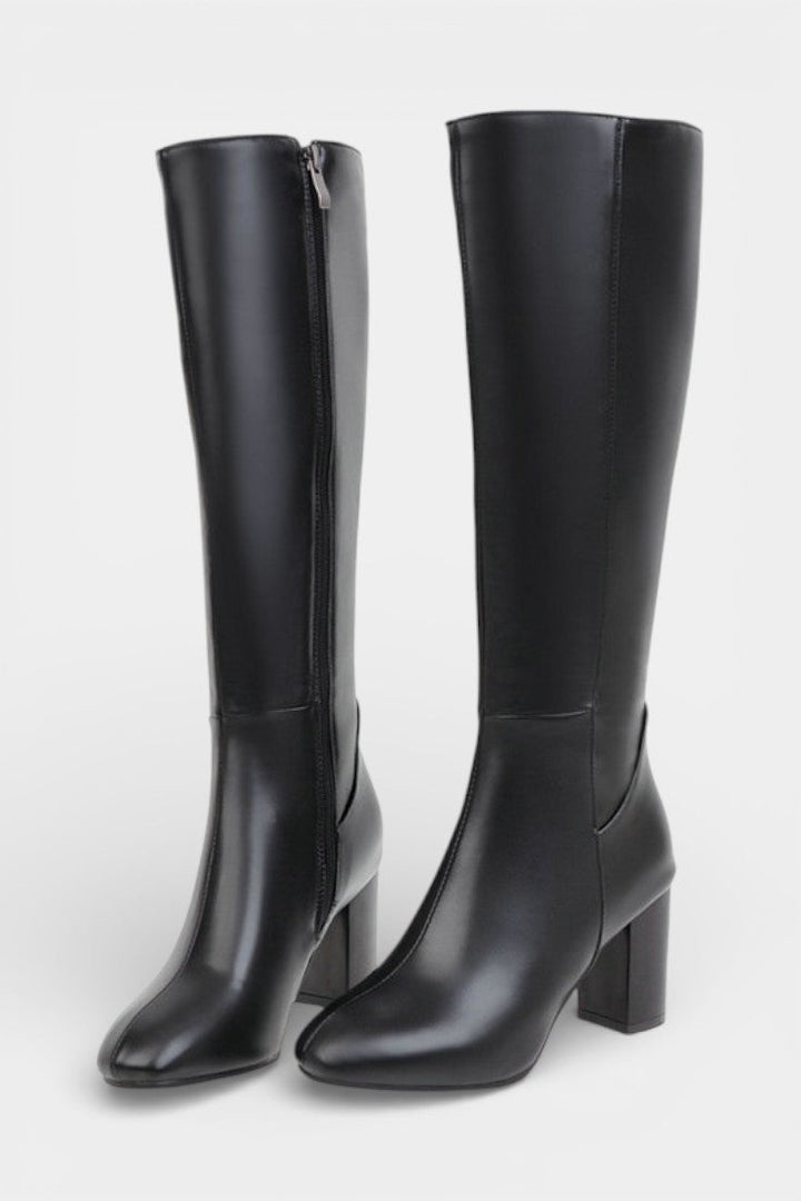 Querida Bottes Élégantes à Zip et Talon Bloc Confort