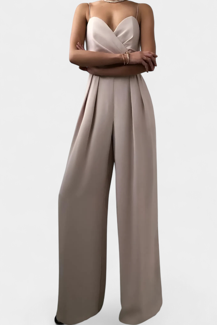 Romily Combinaison Sans Manches à Taille Ajustée et Jambes Fluides