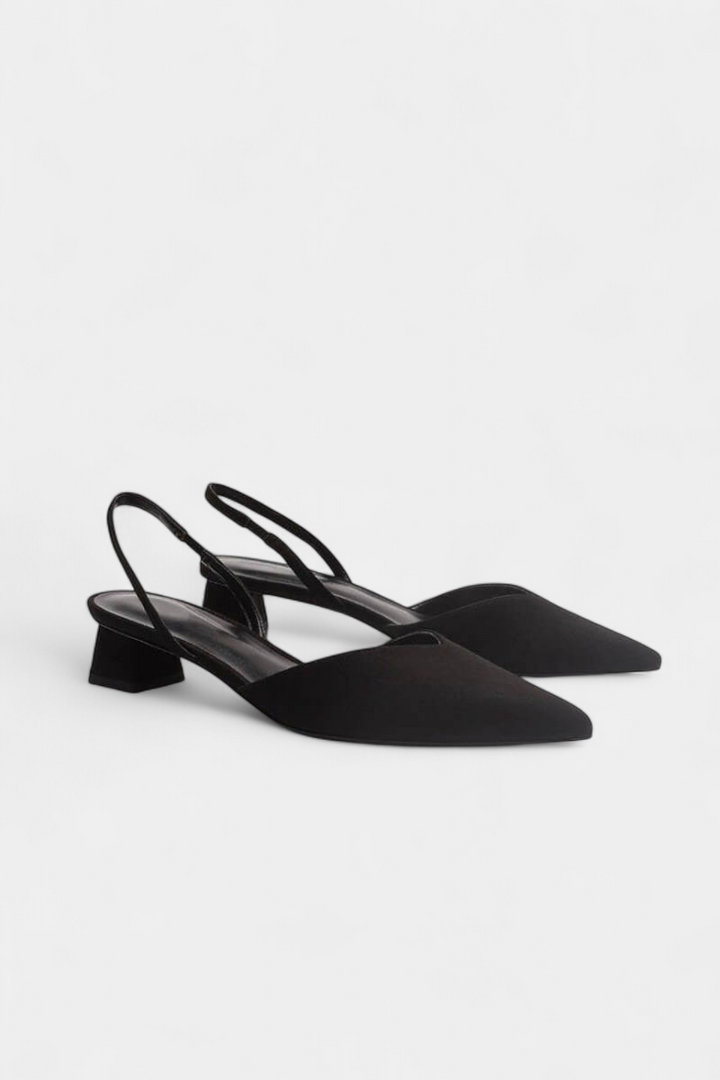 Babette Talons Slingback à Bout Pointu et Petit Talon