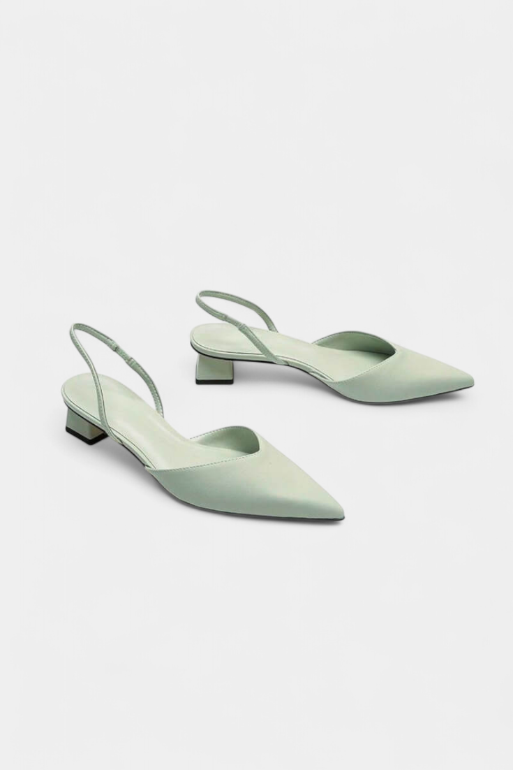 Babette Talons Slingback à Bout Pointu et Petit Talon