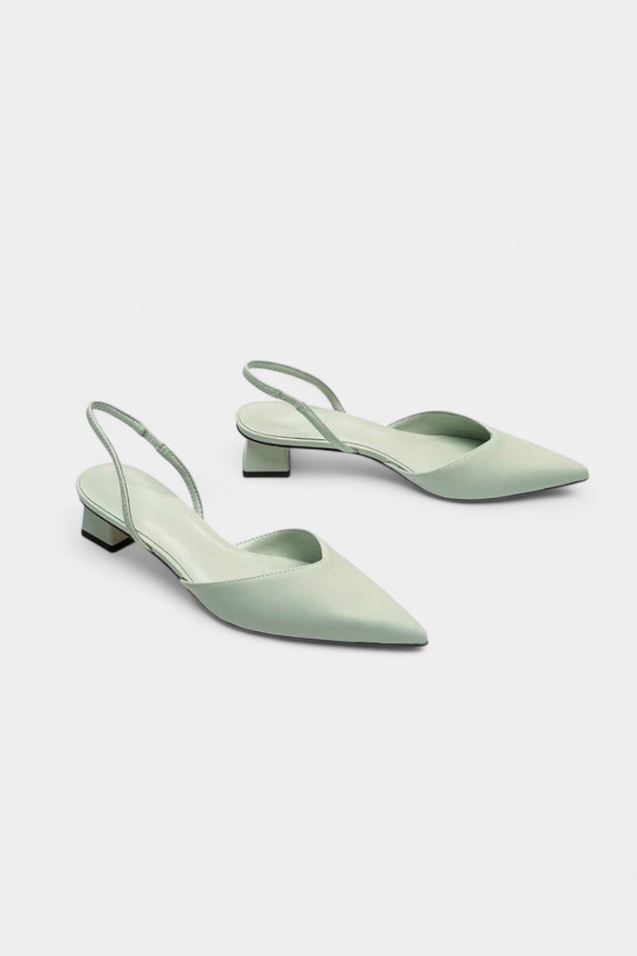 Babette Talons Slingback à Bout Pointu et Petit Talon