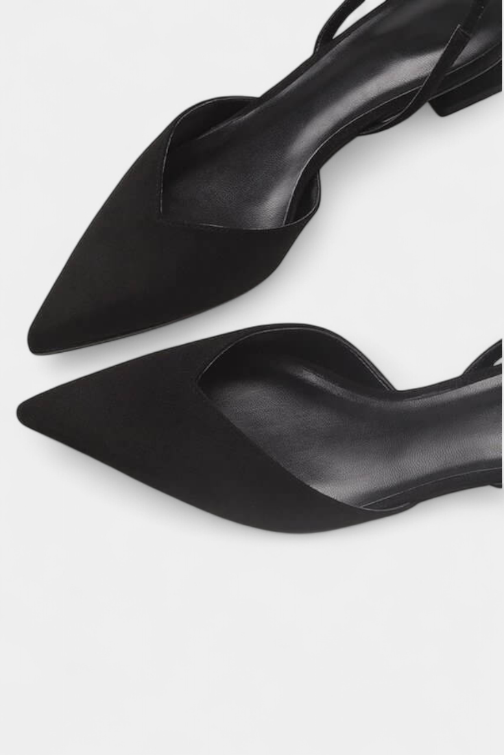Babette Talons Slingback à Bout Pointu et Petit Talon