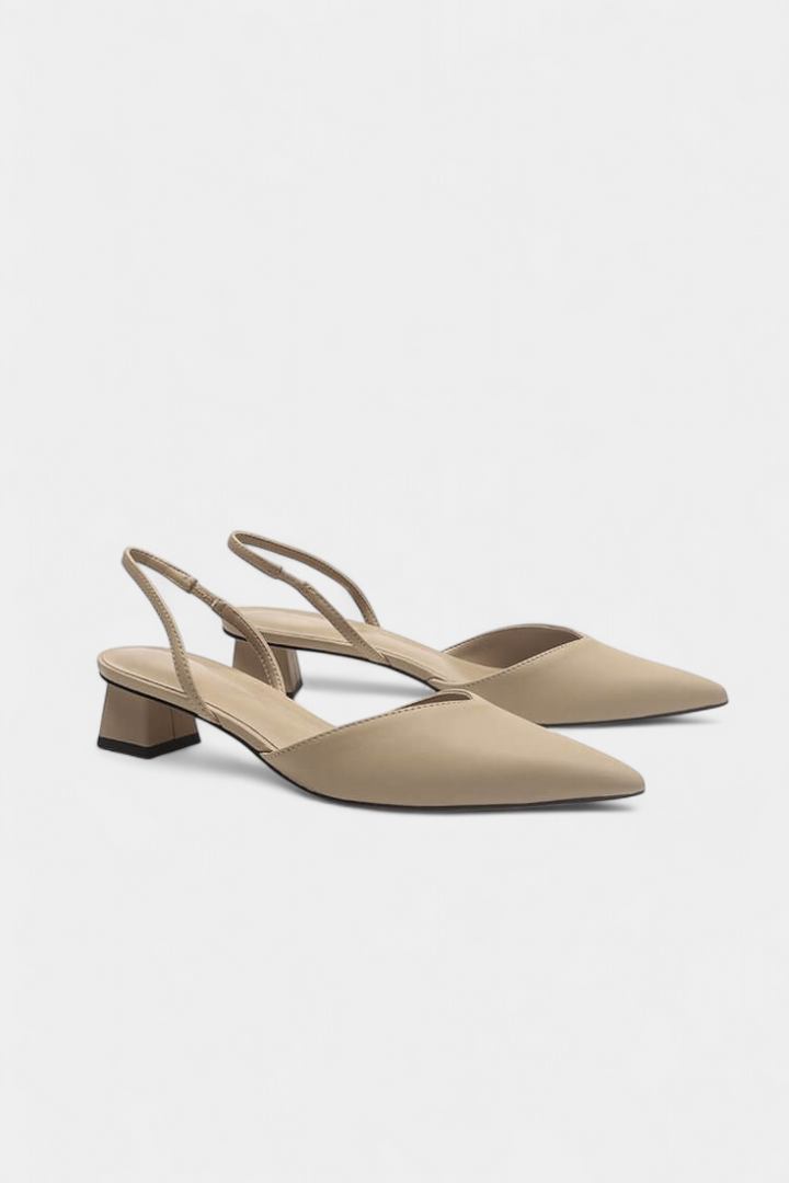Babette Talons Slingback à Bout Pointu et Petit Talon