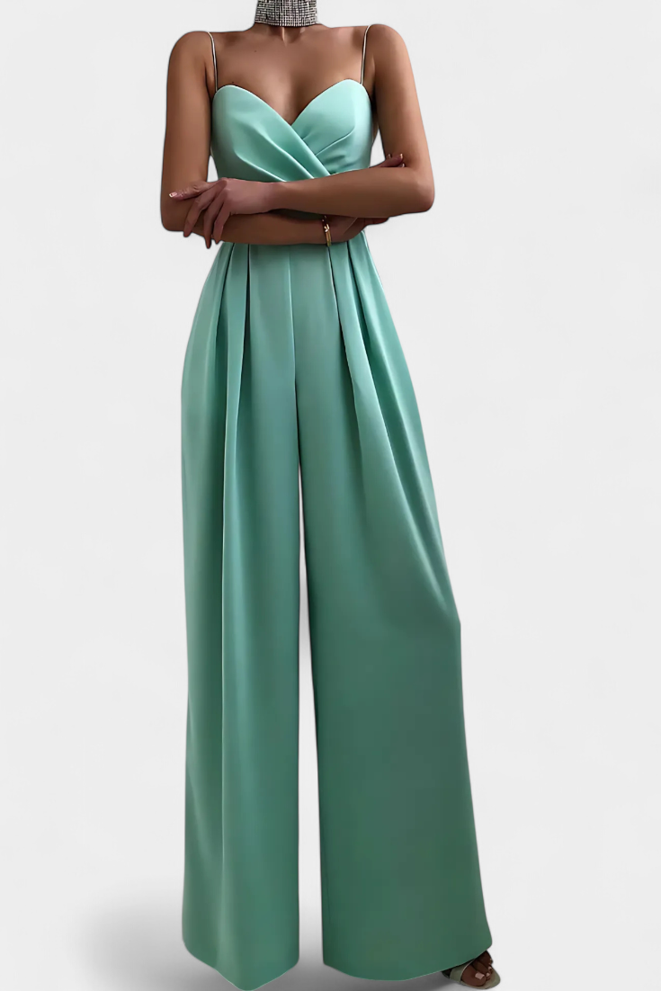 Romily Combinaison Sans Manches à Taille Ajustée et Jambes Fluides